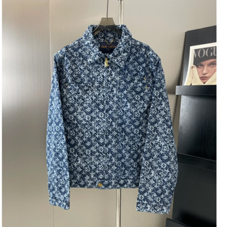 Louis Vuitton Chaqueta De Mezclilla Con LOGO De Impresión Completa LV