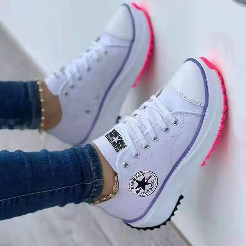 Zapatos De Tenis De Tela Transpirable De Plataforma 78 Para Mujer Shopee Mexico