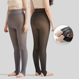 Leggings forrados de vellón de cordero para mujer Pantalones térmicos de  cintura alta con bolsillos