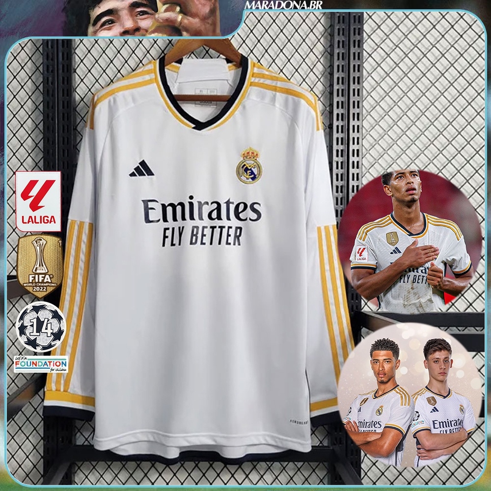 2023-24 Camiseta De Fútbol De Manga Larga Personalizada Nombre Y Número
