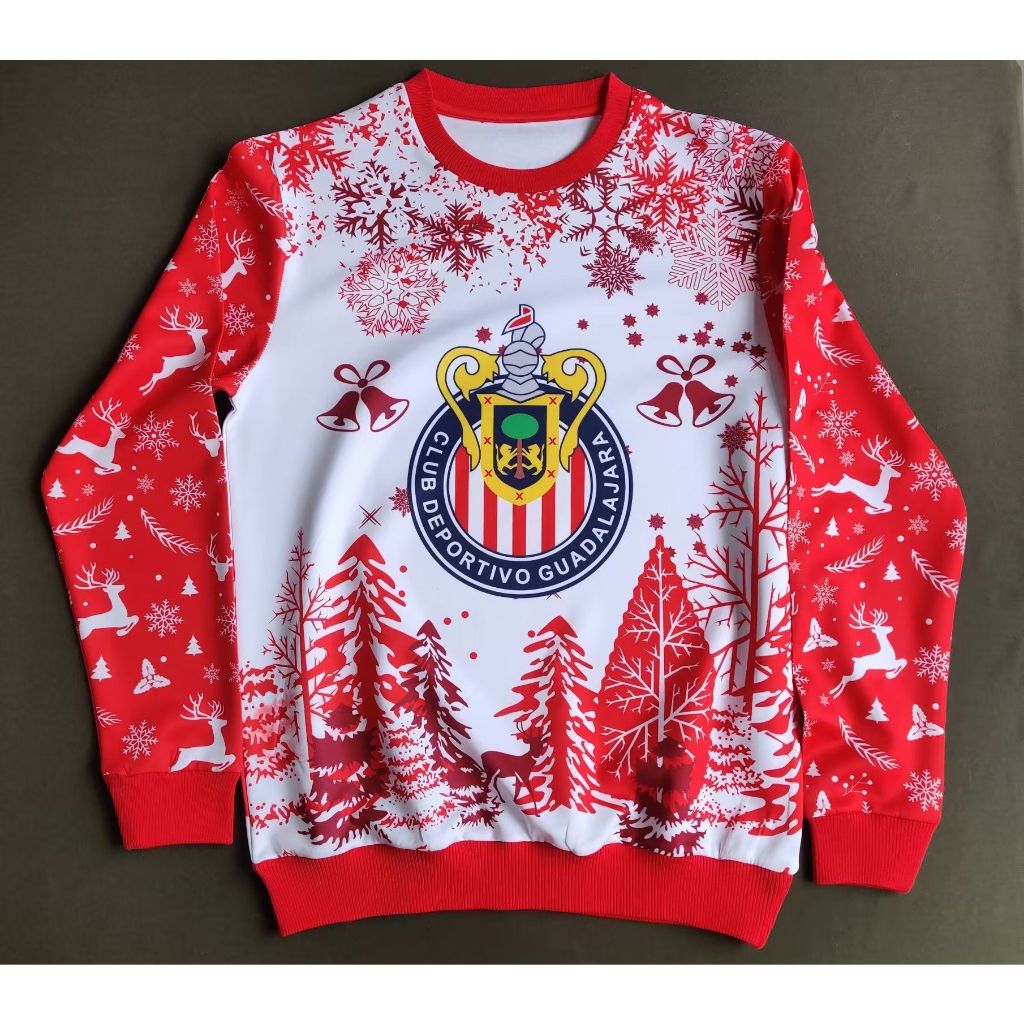 Alta Calidad Suéter De Manga Larga Azul Cruz Chivas Cougar 2023/2024 ...