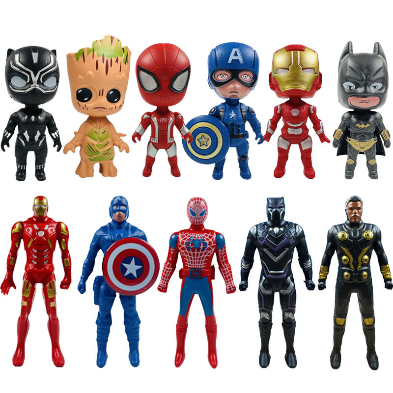  Marvel Avengers Figuras de acción - Iron Man, Hulk, Black  Panther, Capitán América, Spider Man, Ant Man, War Machine y Falcon! (8) :  Transformers: Juguetes y Juegos
