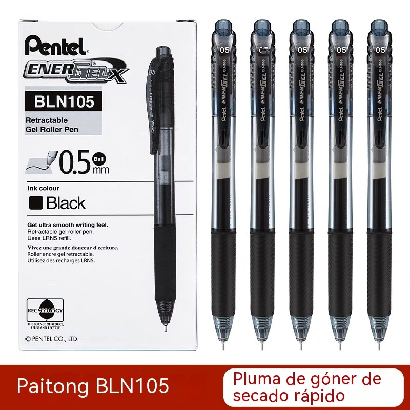 Pluma de Gel Pentel Energel Sport 0.7 mm Negro 1 pieza