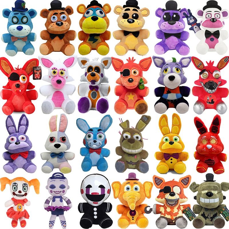 25cm FNAF Juguetes De Peluche Juego De Munecas Cinco Noches En Freddy s Chica Bonnie Ninos Cumpleanos Navidad Shopee Mexico