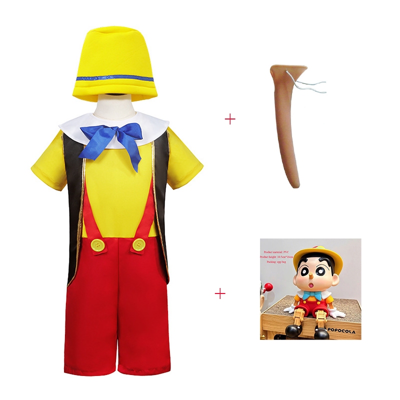 Disfraz De Pinocho Para Niños Niño Disney Divertido Cosplay Top