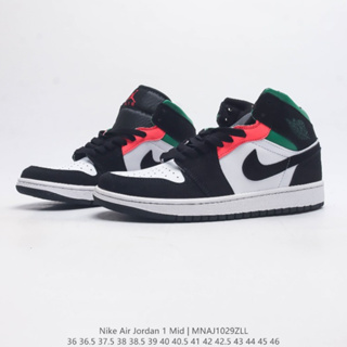 Jordan 1 verde online con negro