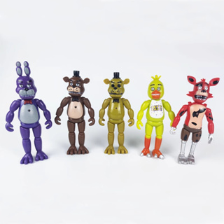 FNAF-figuras de acción de Five Nights at Fredy Bonnie para niños, llavero  de Anime, muñecos