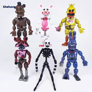 FNAF-figuras de acción de Five Nights at Fredy Bonnie para niños, llavero  de Anime, muñecos