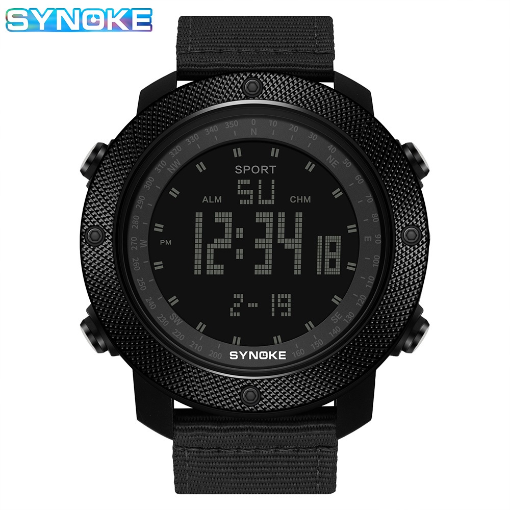 SYNOKE Hombres De Moda Nuevo Reloj Digital Luminoso Impermeable Multifuncion Ocio Deportes Electronico