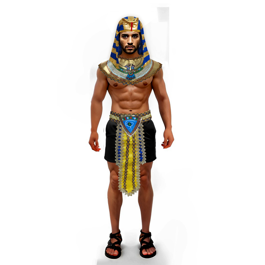 Carnaval Año Nuevo Hombres Azul Egipto Disfraz Cosplay Faraón Egipcio  Accesorios Sombrero Cinturón De Cuello Guardia De La Muñeca Fiesta De  Disfraces Atrezzo | Shopee México