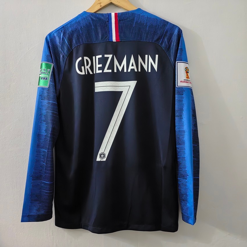 Camiseta De Futbol De Francia Para Hombre griezmann mbappe Copa Del Mundo De Manga Larga Corta