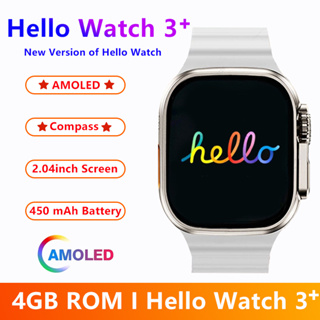 Hello Watch 3+ Amoled Smart Hombres H12 Ultra Plus 49mm 1 : 1 Serie 8  Brújula De Carga Inalámbrica Llamada Bluetooth 4GB Reloj Inteligente De  Música Local