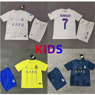 2024 Camiseta de fútbol Niño,Al Nassr Equipacion Fútbol de Casa