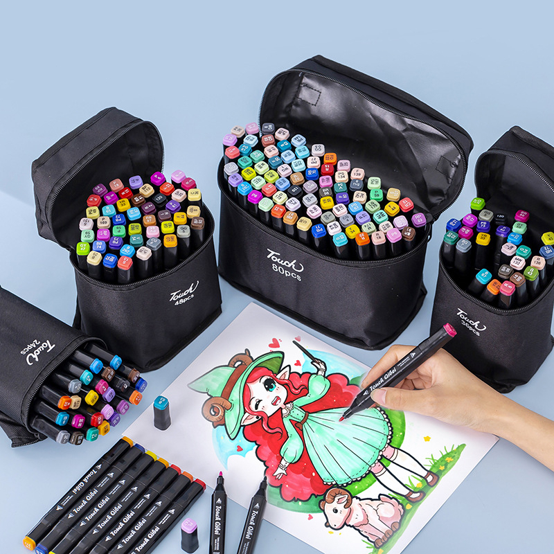  Bolígrafos de doble punta de 120 colores, marcadores de pincel  de punta fina para libros de colorear para adultos, dibujo y letras,  caligrafía (120 colores negro) : Arte y Manualidades