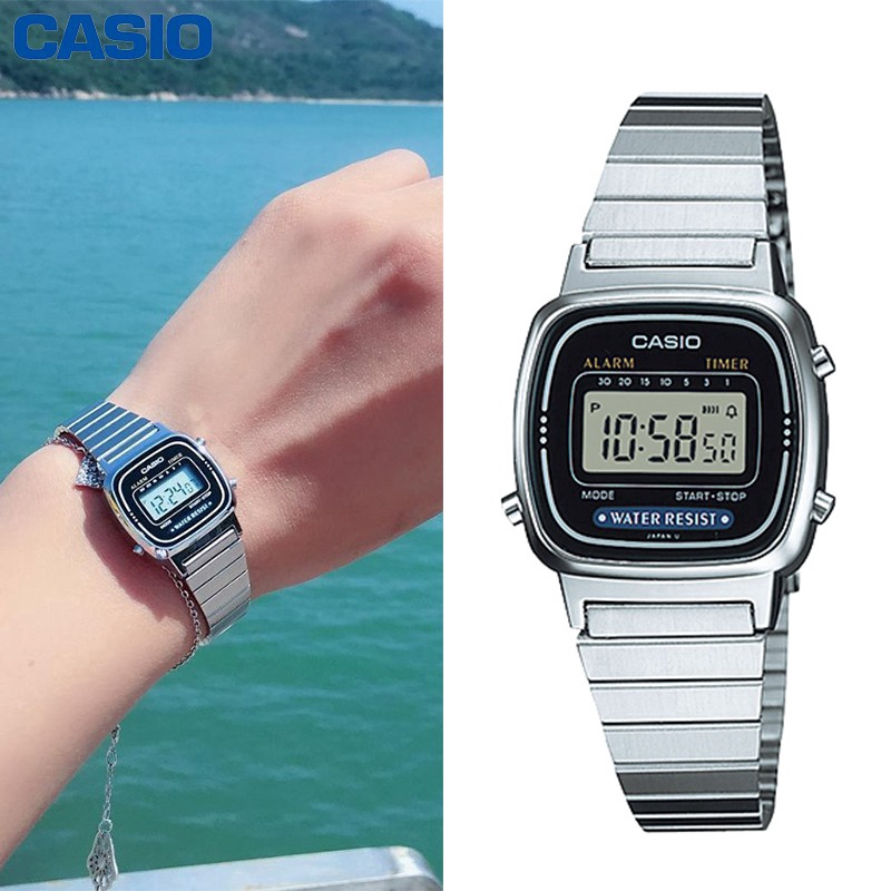 Casio Senoras Ninas Retro Vintage Mini Dial Digital Cuarzo Reloj De Acero Inoxidable La670 La 670 670wa Nuevo