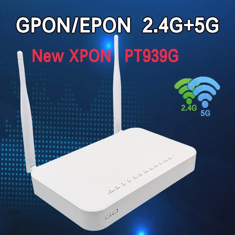 Enrutador de fibra óptica XPON ONU GE + 2USB + TEL HGU WIFI 2,4G y