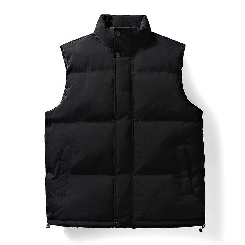 Chaleco negro acolchado para hombre, a la moda, casual, sólido, de secado  rápido, para exteriores, chaqueta superior, chaleco, M-7XL