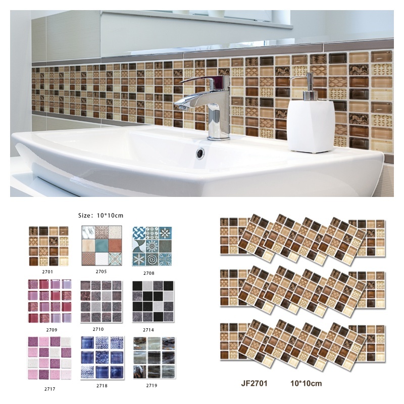 thumbnail image 1 of Premium Mosaic Tile Self Adhesive Stickers, Self Adhesive Wallpaper, 2D Oil Proof Waterproof PVC, 1 of 4