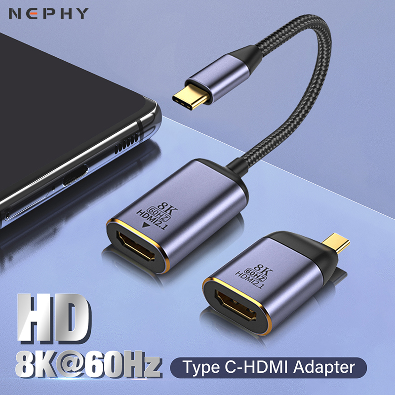 Cable USB Tipo C A HDMI 2.1 8K 4K 60HZ Para Teléfono Móvil/TV/MacBook/iPad  Adaptador-USBC Enchufe De Vídeo HD Convertidor