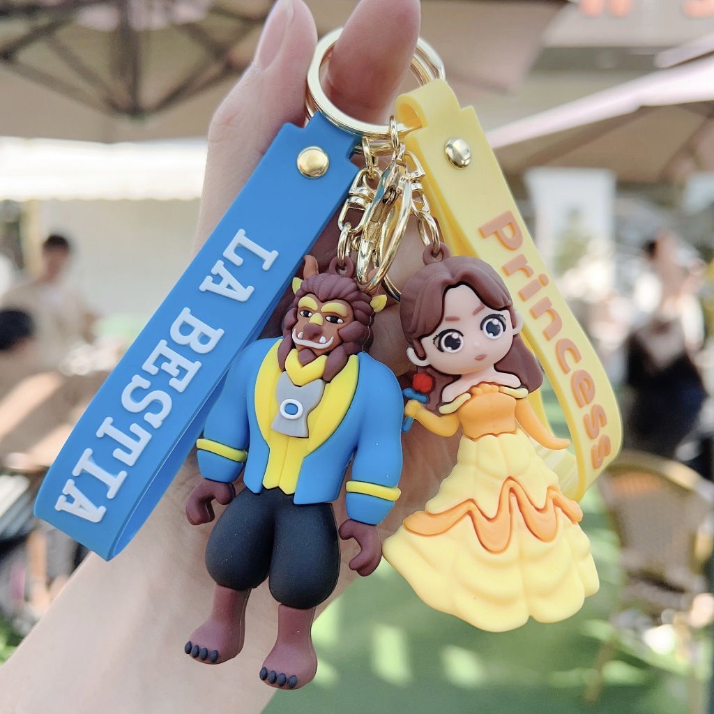 La Bella Y La Bestia Llavero Lindo Belle Princesa Príncipe Muñeca