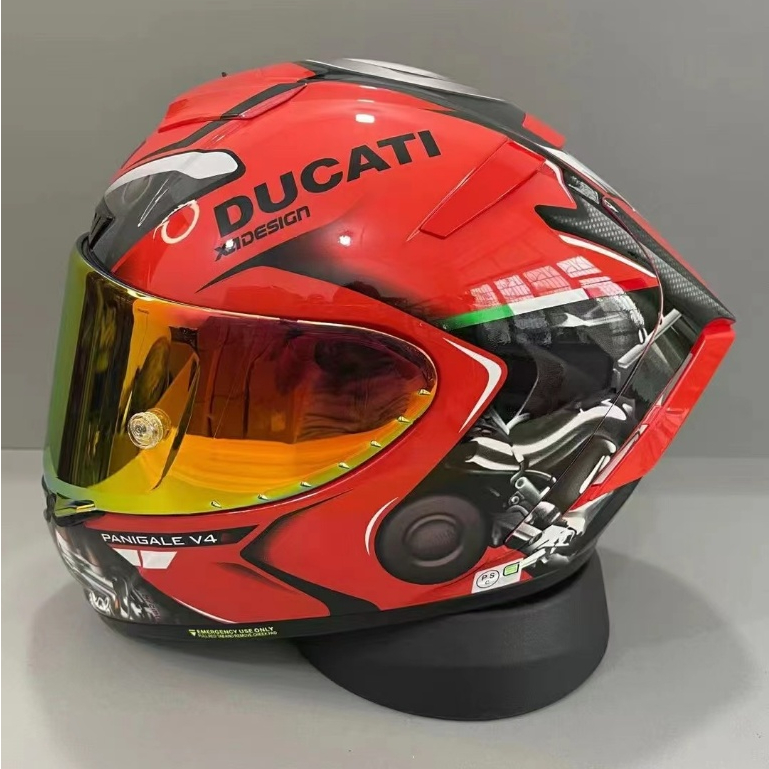 Shoei X14 X Fourteen Spirit III Rojo Ducati V4 Casco Integral De Moto De Carreras De Calle Shopee Mexico