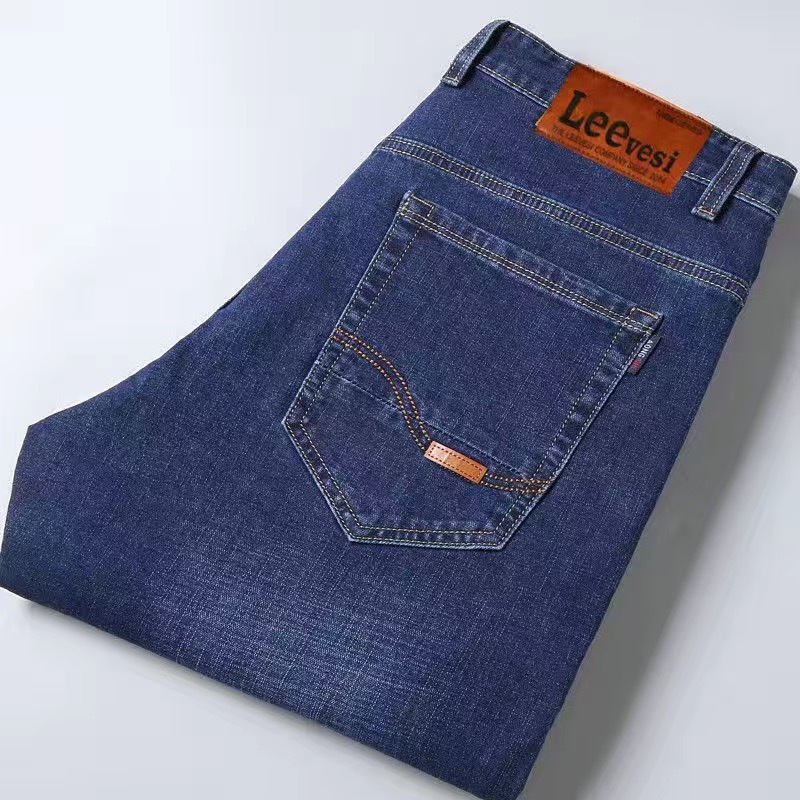 Mens Classic Slim Fit Stretch Jeans Para Hombres Pantalones De Mezclilla Casual Y De Trabajo De Corte Recto Shopee Mexico