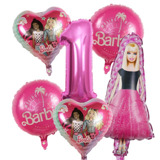 Barbie Muñeca Forma De Dibujos Animados Película De Aluminio Globo