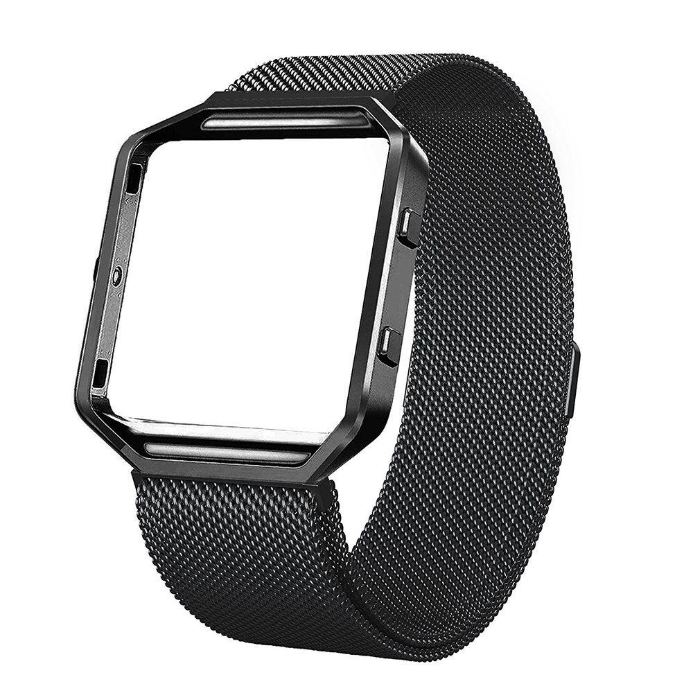 Banda De Metal Compatible Con Fitbit Blaze Bandas Con Marco Lazo De Malla De Acero Inoxidable Correa De Reemplazo Ajustable Para Mujeres Hombres