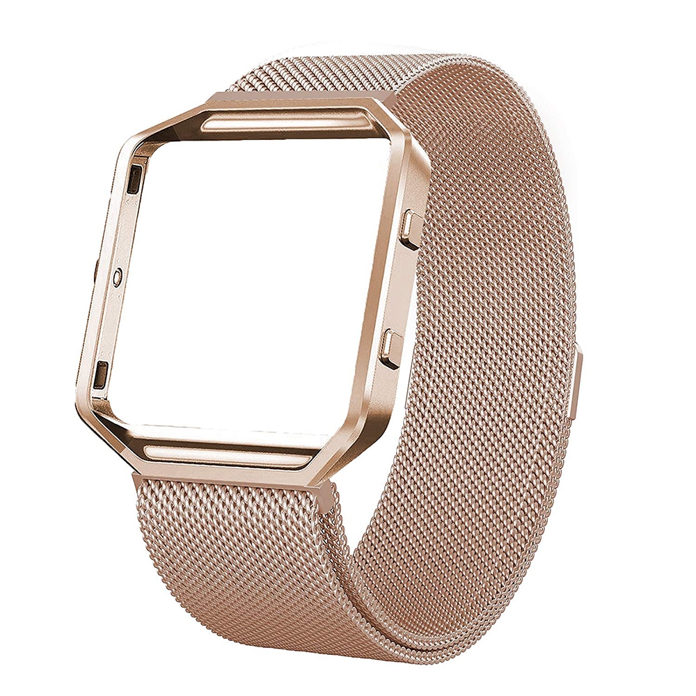 Banda De Metal Compatible Con Fitbit Blaze Bandas Con Marco Lazo De Malla De Acero Inoxidable Correa De Reemplazo Ajustable Para Mujeres Hombres Shopee Mexico