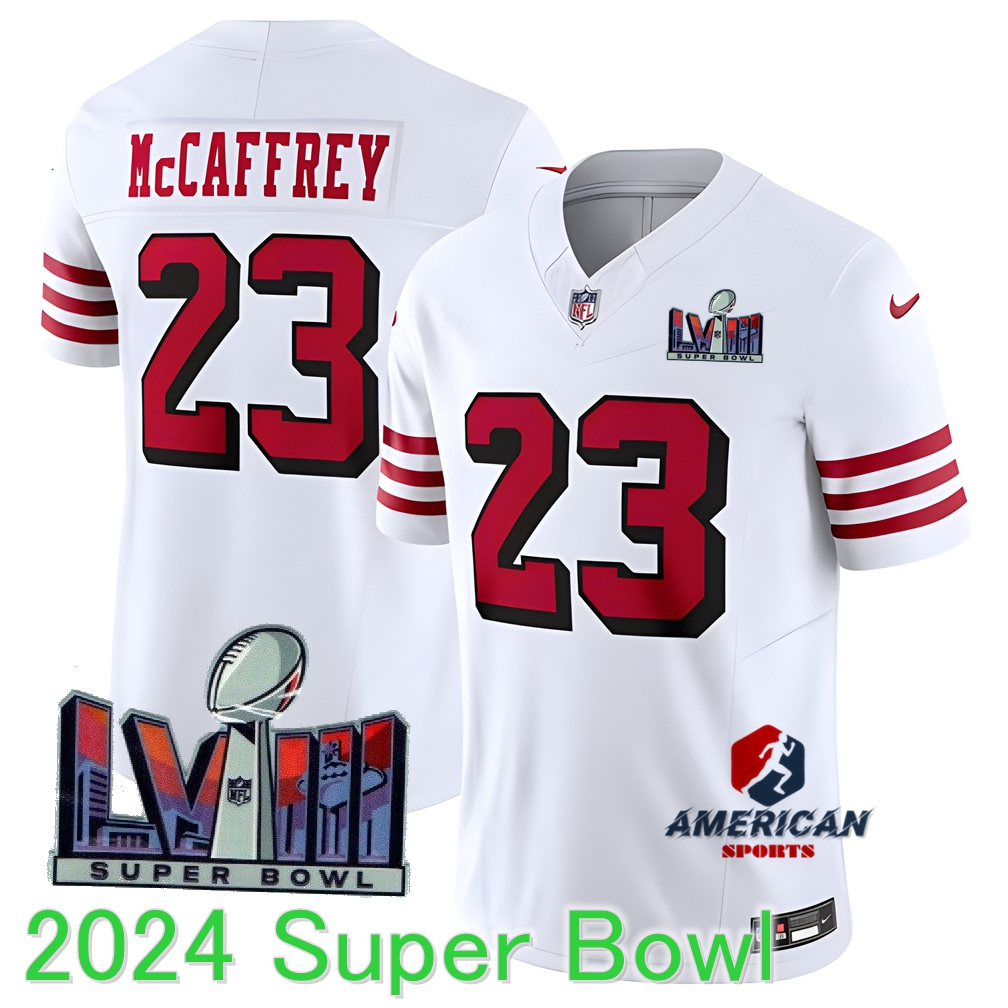 Maillot Rouge San Francisco 49ers #23 McCaffrey - Taille XXXL - Neuf