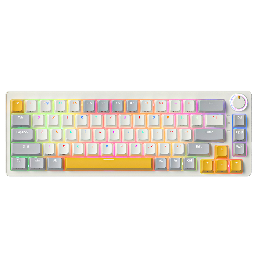 Zifrend ZA68 RGB Hotswap Mechanical Keyboard Pink Purple Linear