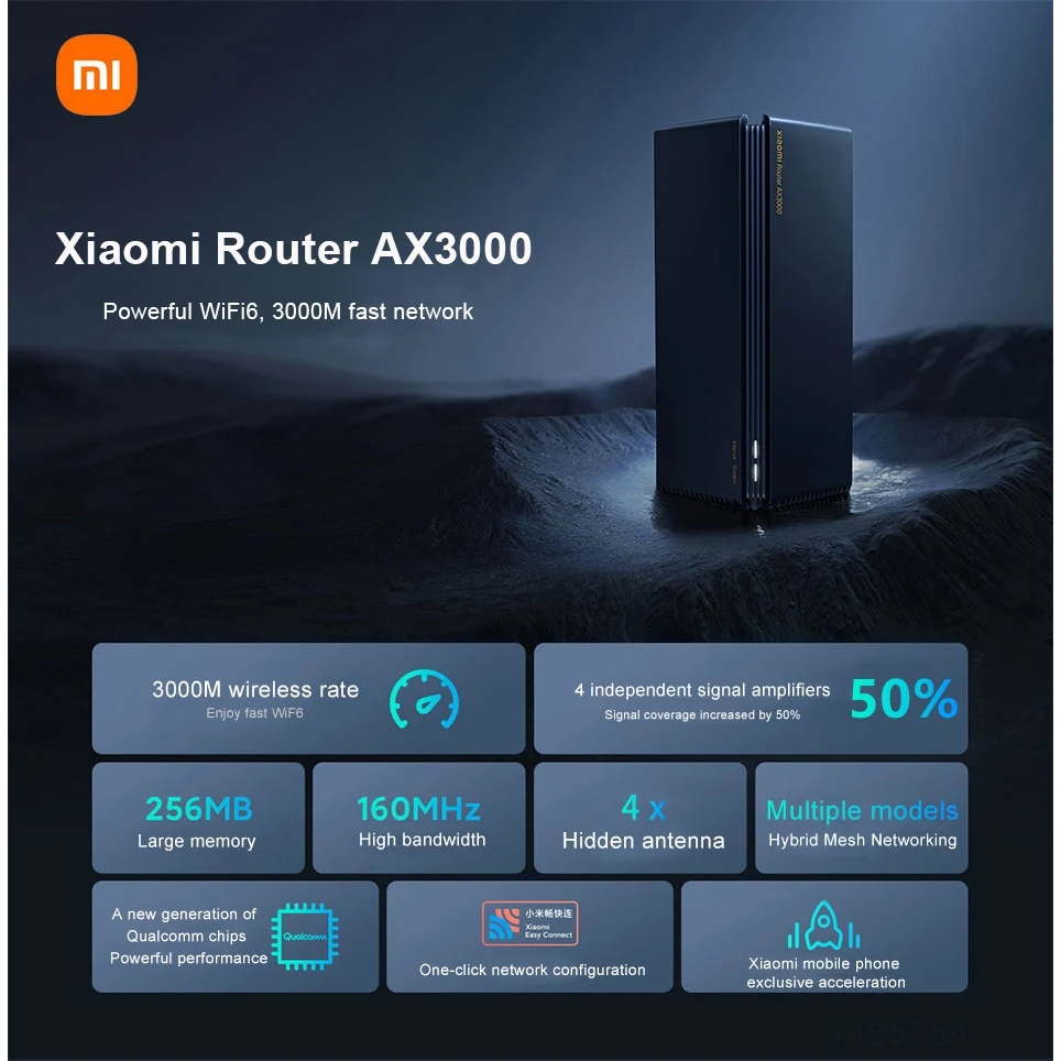 Xiaomi AX3000 Router Inalámbrico Malla WIFI VPN De Doble Frecuencia ...