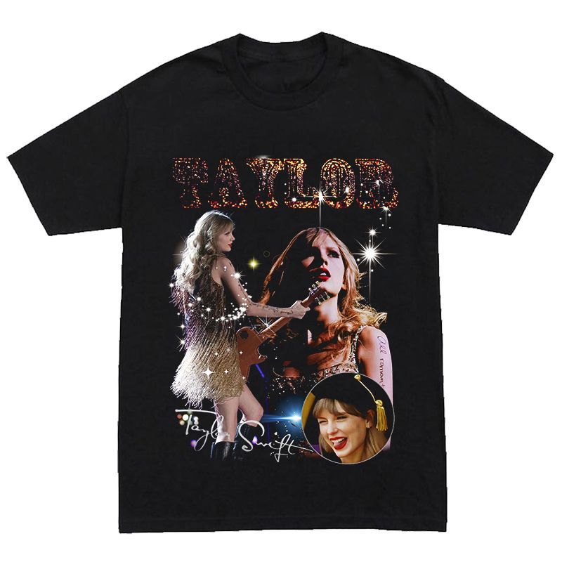 thumbnail image 1 of Mouldy Camiseta Americana Suelta De Algodón Puro De Manga Corta De Los Hombres Taylor Swift ERAS Periféricas tour street, 1 of 5