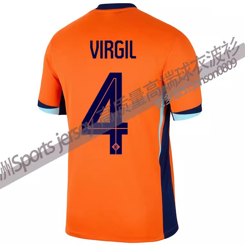 2024 25 Holanda Casa Fuera De La UEFA Campeonato De Europa De Futbol De Manga Corta Jersey De Ligt Virgil van Dijk Ake Xavi Simons Gakpo Memphis Depay Robben Blind De Jong Camiseta