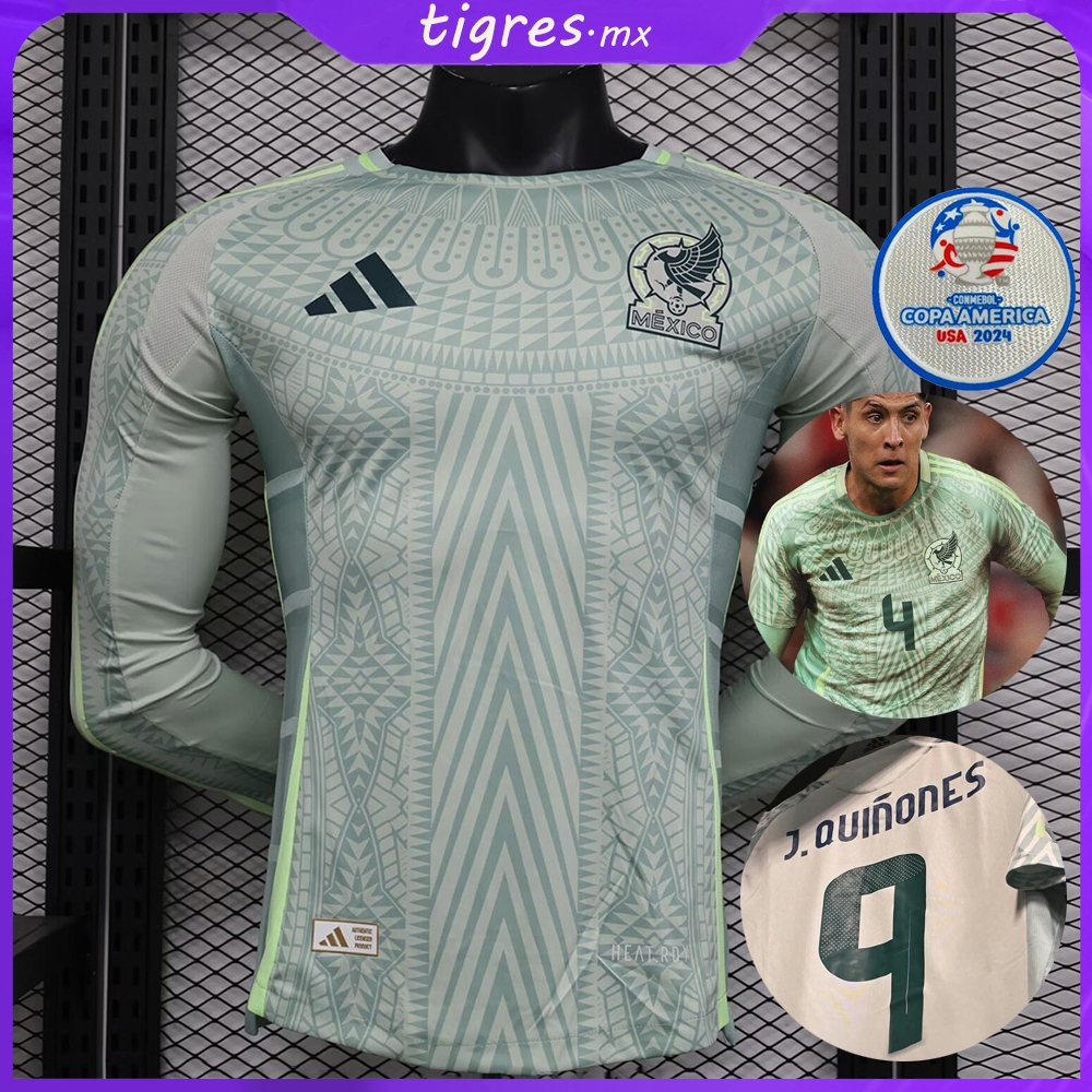 202425 México Jugador Jersey Visita Manga Larga Camiseta de Fútbol