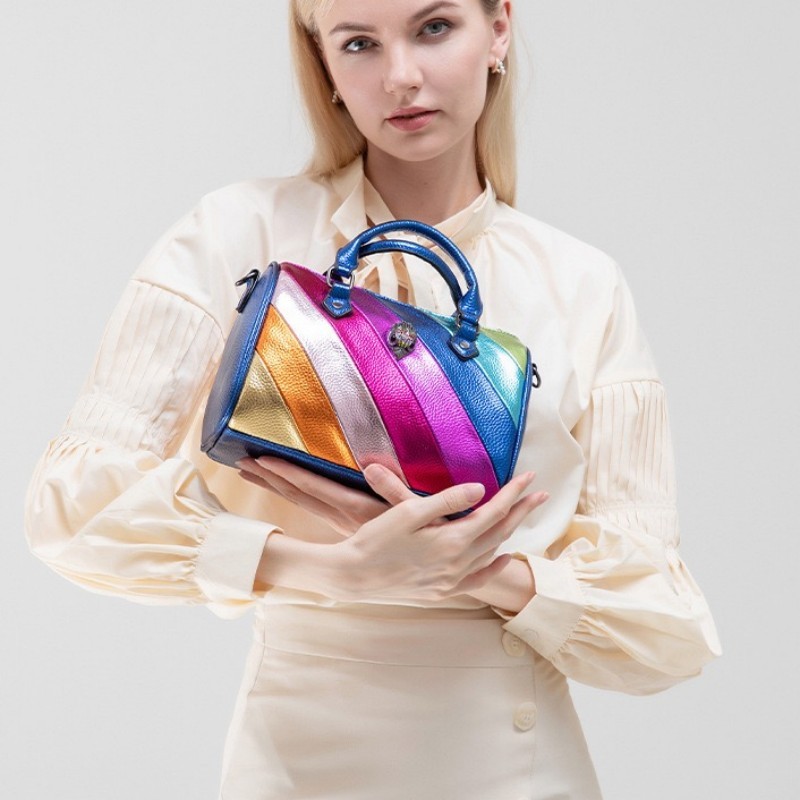 Kurt Geiger Bolso De Las Mujeres Con El color De Contraste patchwork Arco Iris Llevar Un Hombro crossbody Bolsa Shopee Mexico