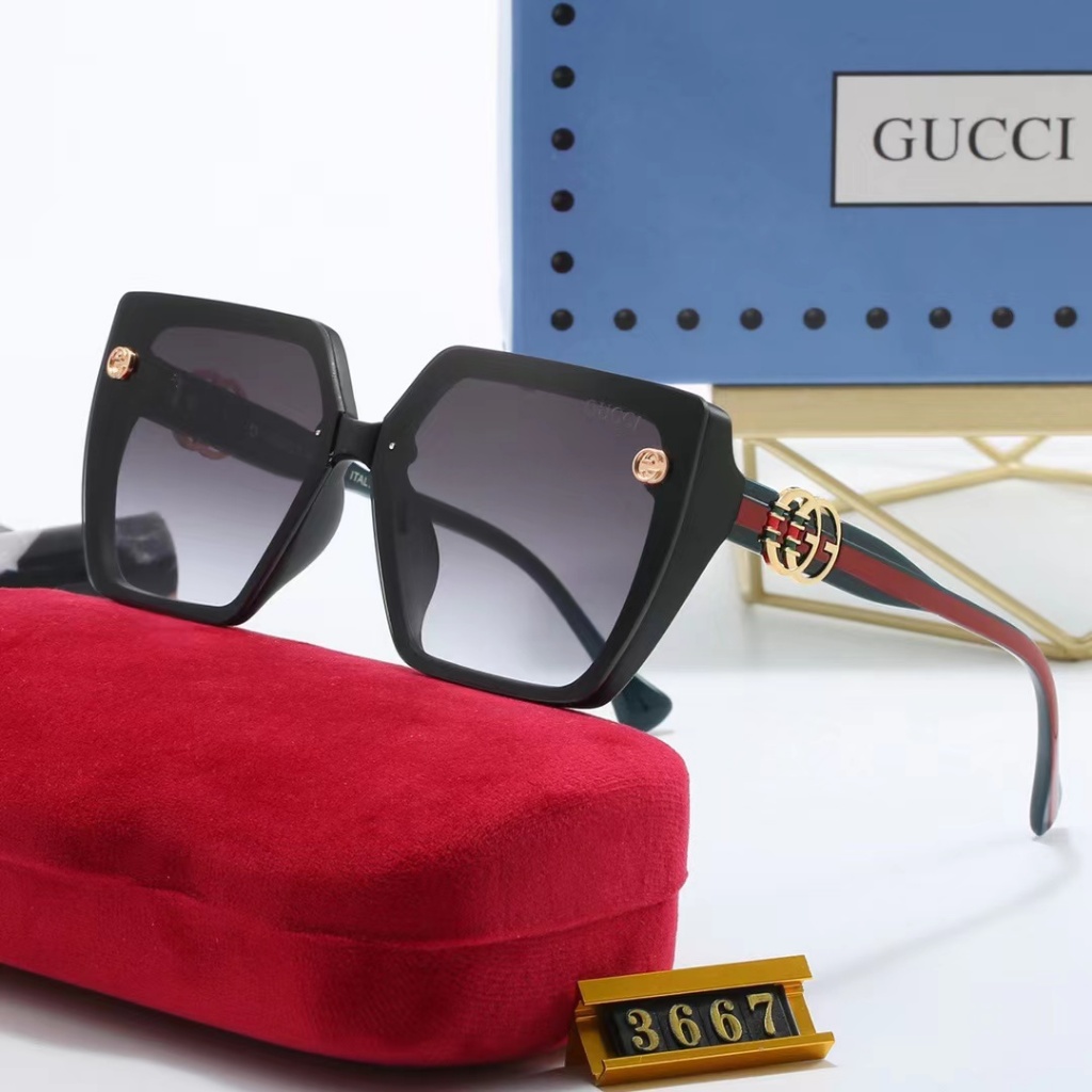 Nuevo casual Hombres Mujeres Gafas De Sol Polarizadas Con Marco Poligonal Gucci UV400 Shopee Mexico