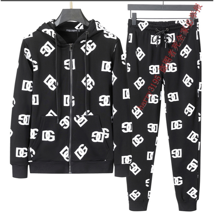 Dolce gabbana DG Dos Piezas Conjunto De Chándal De Lujo Para Hombres  Chamarra Deportiva Pantalones Tamaño S-3XL M6032