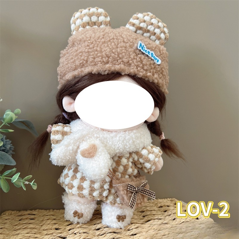Set De Ropa Para Muñeca De 20 Cm – Gorro Y Tirantes Marrones Para Juegos De Rol