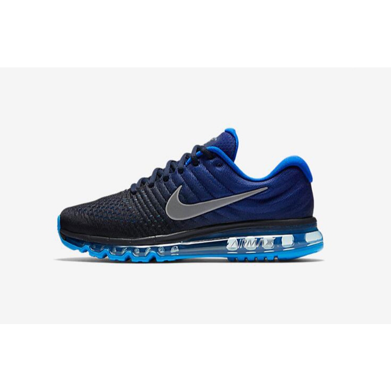 nike air max 2017 original Zapatillas Para Correr Para Hombre Y Mujer Zapatos Grandes Negros Azul Y Blanco Shopee Mexico