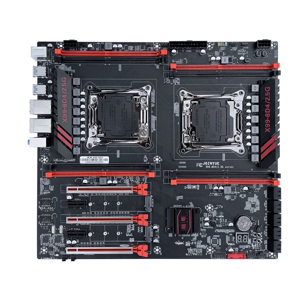 X99-8D4 Placa Base De CPU Dual LGA 2011-3 DDR4 Tarjeta De Red 2.5G ...