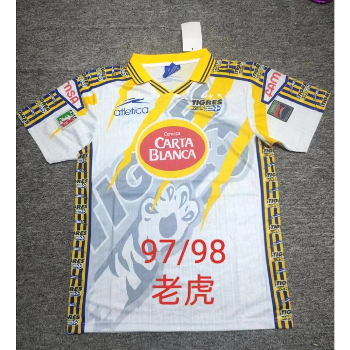 96-97 Tigres Home Away Camiseta De Fútbol Retro Shopee México