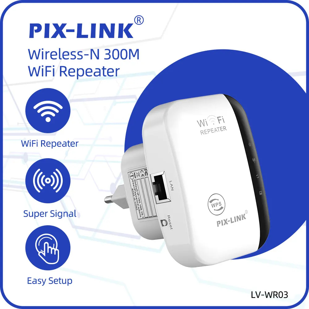 PIX LINK WR03 Repetidor WiFi Inalambrico 300M Blanco Amplificador Wi Fi 802.11N B G Booster Wireless N Punto De Acceso Shopee Mexico