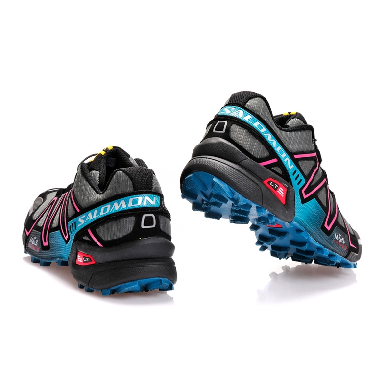 Salomon Speed Cross 3 Azul Rosa Zapatos Funcionales Al Aire Libre Comodos Y Resistentes Al Desgaste Shopee Mexico