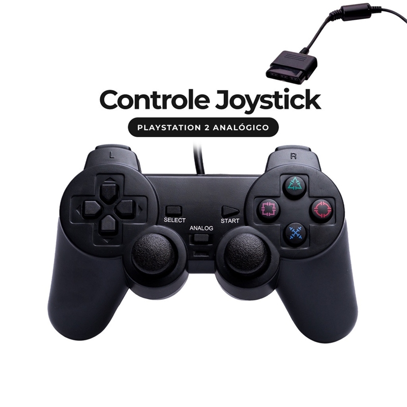 Joystick Control para Playstation 2 analógico negro Ps3 Función Turbo ...