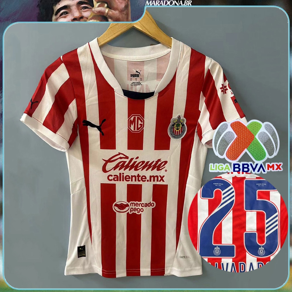 Mujer Chivas Jersey Fútbol 2024 2025 Camisas Ropa Mujer Local Shopee