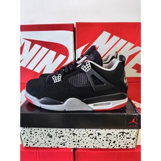 Zapatos De Baloncesto 100 Genuinos air Jordan 4 retro bred Para Hombres Y Mujeres aj4 Shopee Mexico