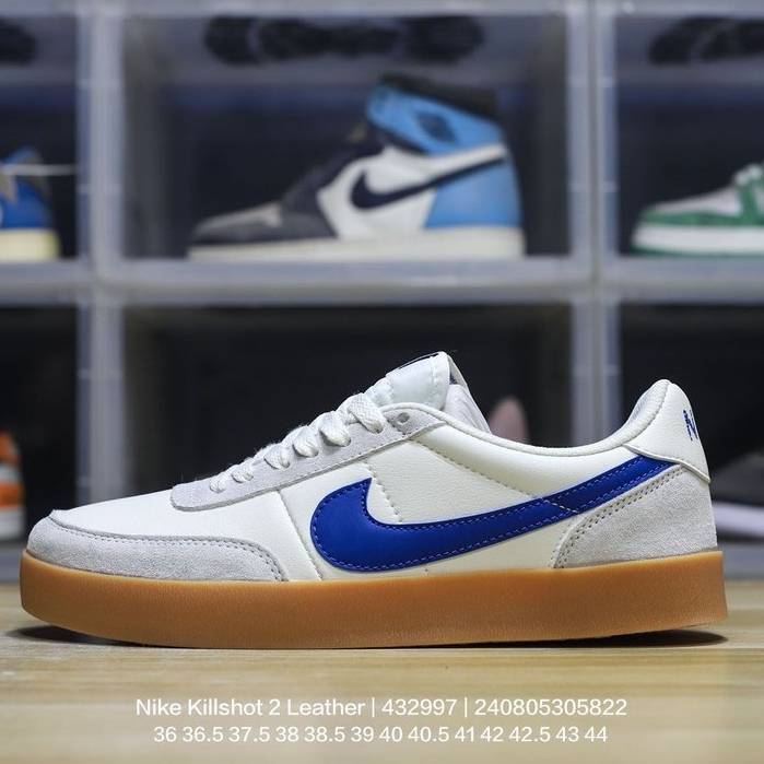 J.Crew X Nike Killshot 2 Cuero Blanco Azul Goma Cruda Zapatillas Casuales Shopee Mexico