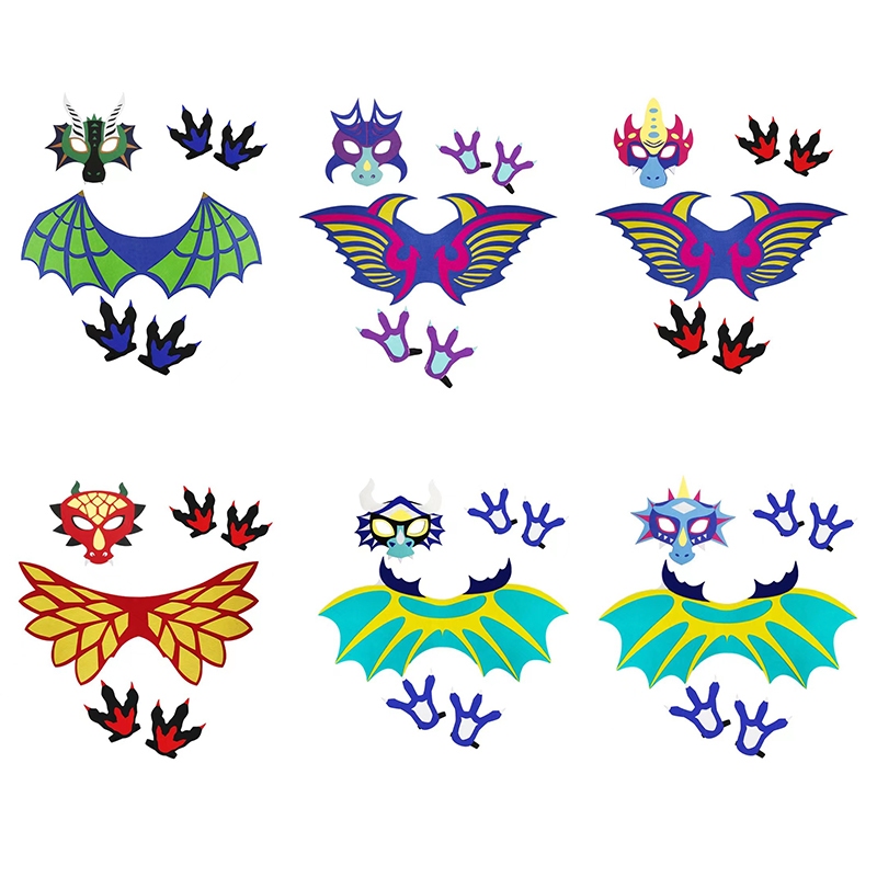 Colección De Niños Lindos Con Trajes De Dinosaurios Niños Y Niñas Vestidos Para Carnaval O Fiesta Mascaras Ilustracion Vectorial Sobre Fondo Blanco 89064168