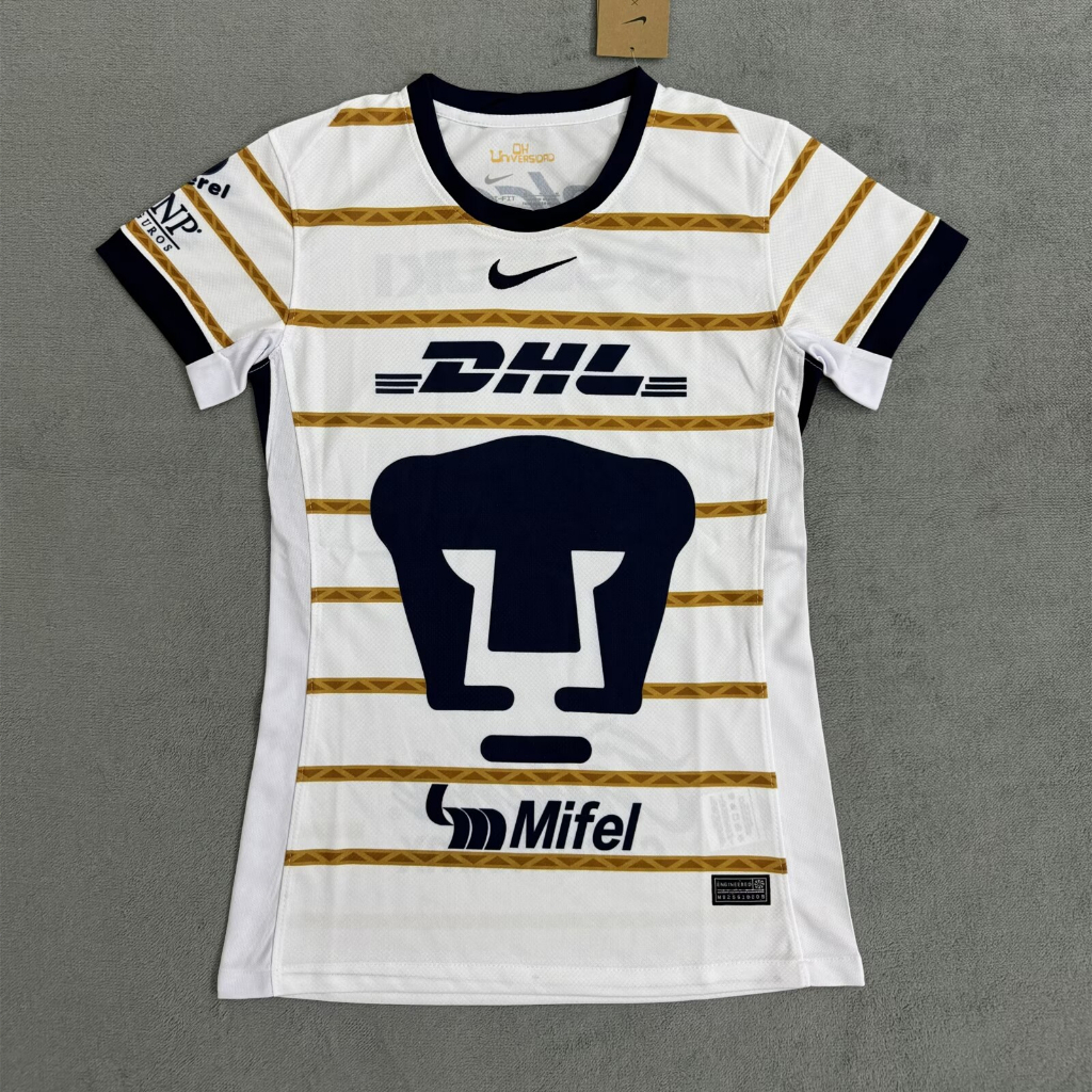 24 25 Pumas Local Visitante Camiseta De Futbol Branco Negra Mujer Shopee Mexico